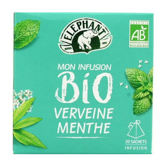 INFUSION VERVEINE MENTHE BIO ELEPHANT 26G