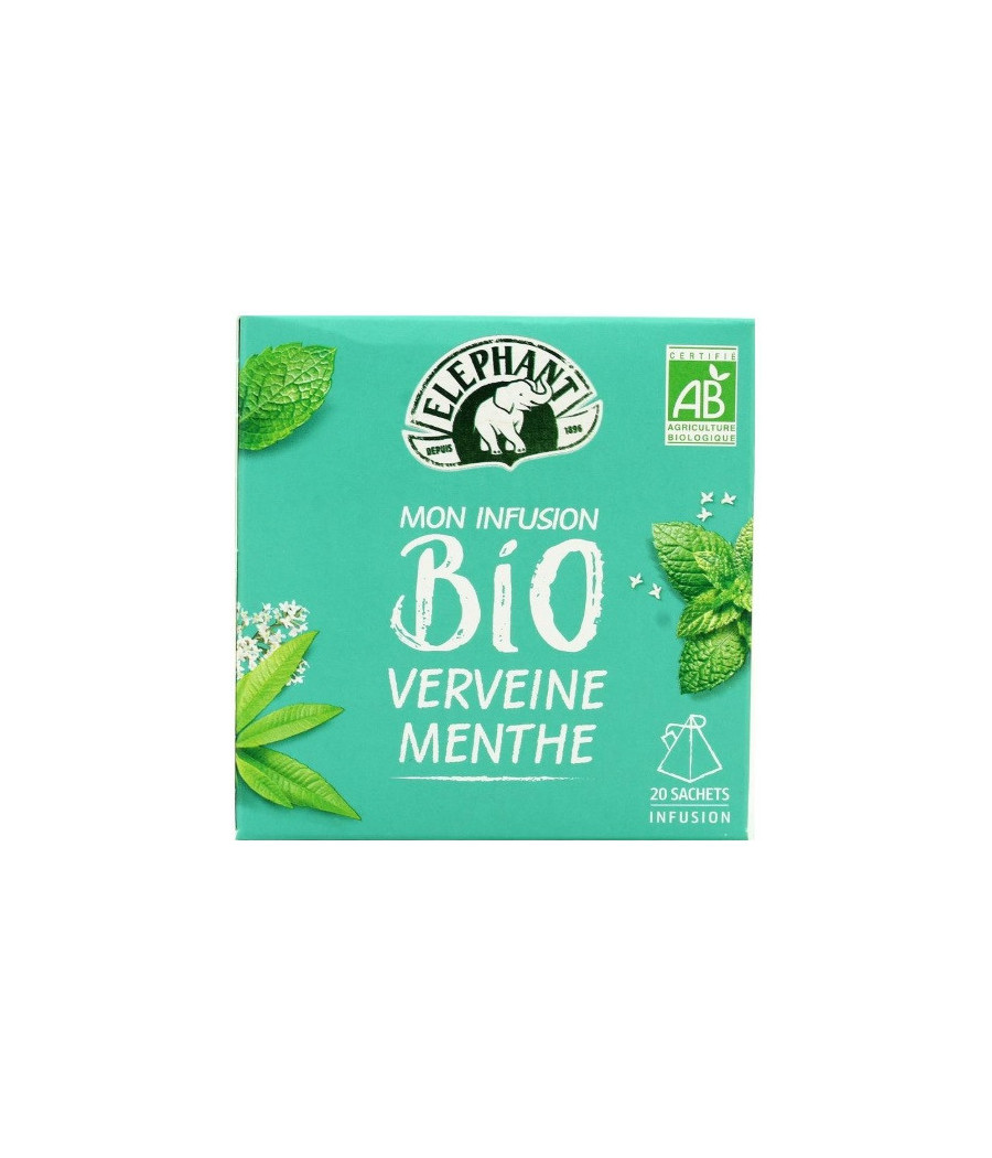 INFUSION VERVEINE MENTHE BIO ELEPHANT 26G INFUSION VERVEINE MENTHE BIO ELEPHANT 26G