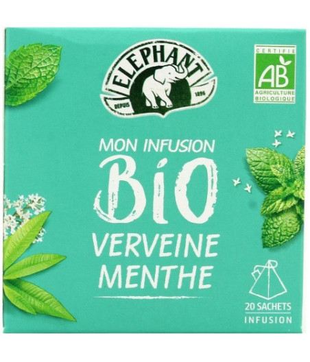 INFUSION VERVEINE MENTHE BIO ELEPHANT 26G
