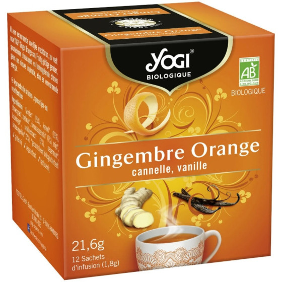 INFUSION GINGEMBRE ORANGE CANNELLE VANILLE YOGI 21,6G