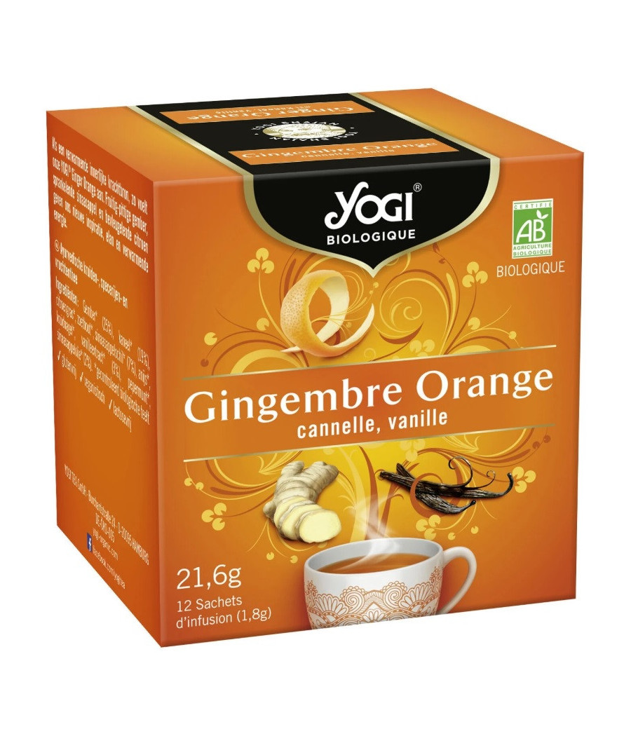 INFUSION GINGEMBRE ORANGE CANNELLE VANILLE YOGI 21,6G INFUSION GINGEMBRE ORANGE CANNELLE VANILLE YOGI 21,6G