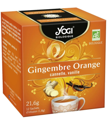 INFUSION GINGEMBRE ORANGE CANNELLE VANILLE YOGI 21,6G