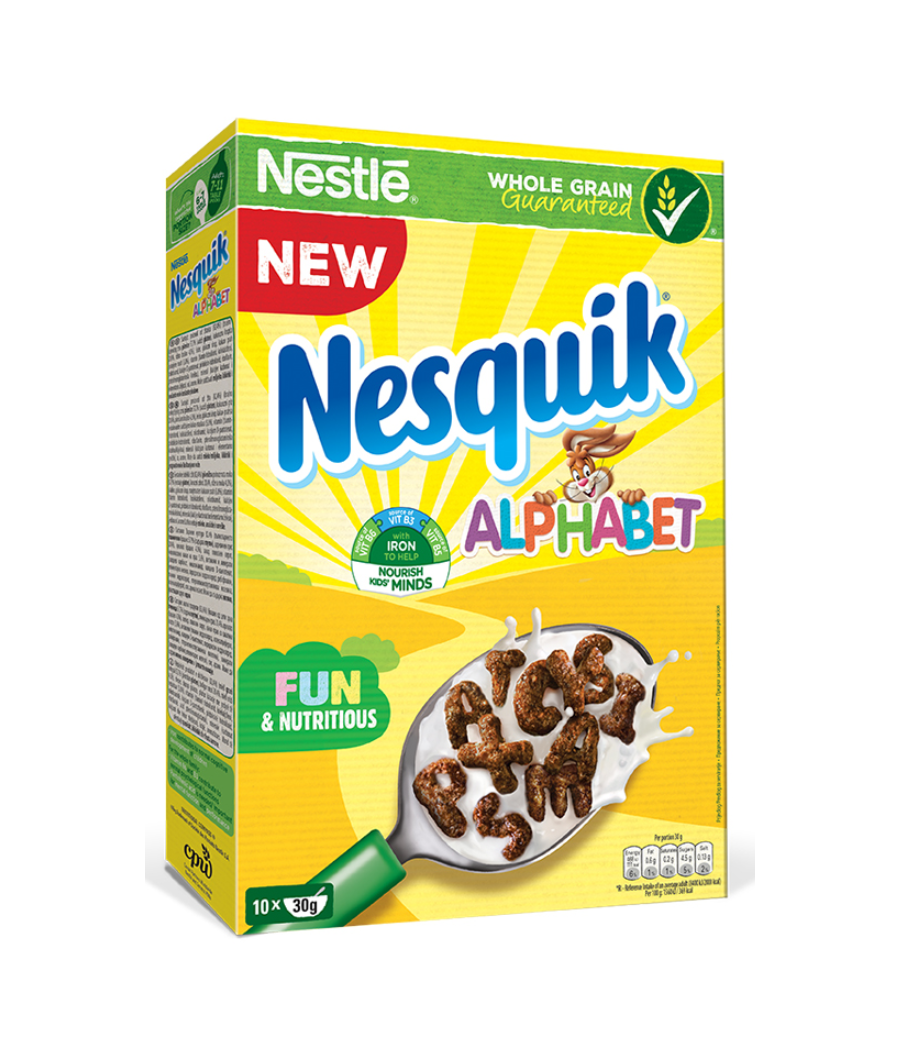 CEREALES NESTLENESQUIK  ALPHABET  PETIT DEJEUNER 325G CEREALES NESTLENESQUIK  ALPHABET  PETIT DEJEUNER 325G