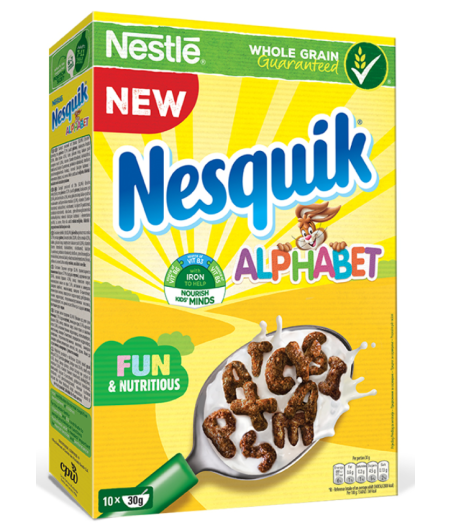 CEREALES NESTLENESQUIK  ALPHABET  PETIT DEJEUNER 325G