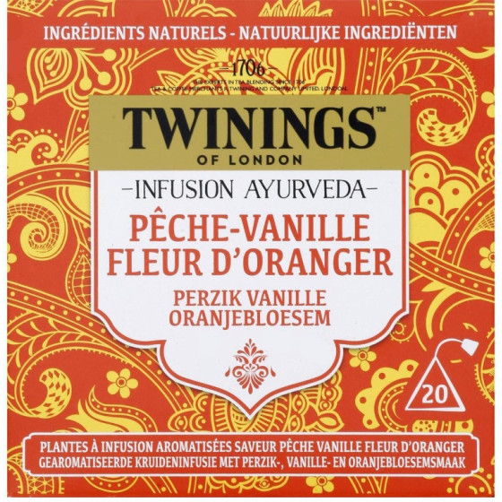 INFUSION AYURVEDA PECHE VANILLE FLEUR D’ORANGER 30G