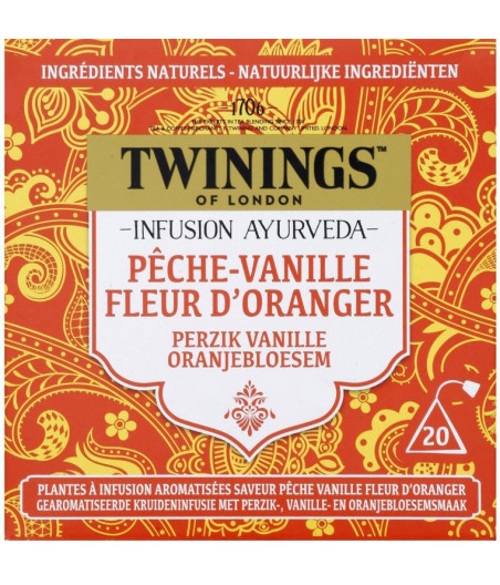 INFUSION AYURVEDA PECHE VANILLE FLEUR D’ORANGER 30G