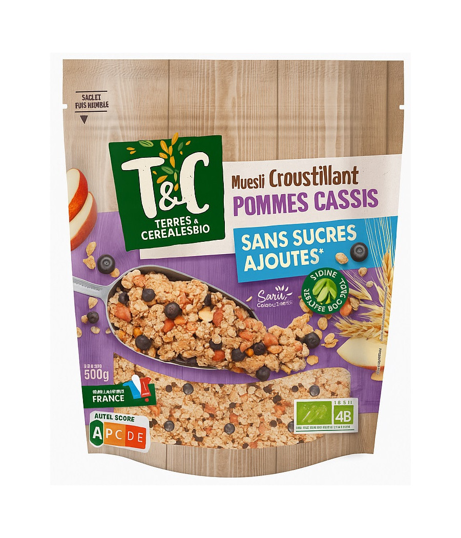 MUESLI CROUSTILLANT POMMES CASSIS MUESLI CROUSTILLANT POMMES CASSIS