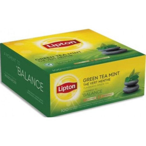 LIPTON THE VERT MENTHE 100 SACHETS FRAICHEUR 160G