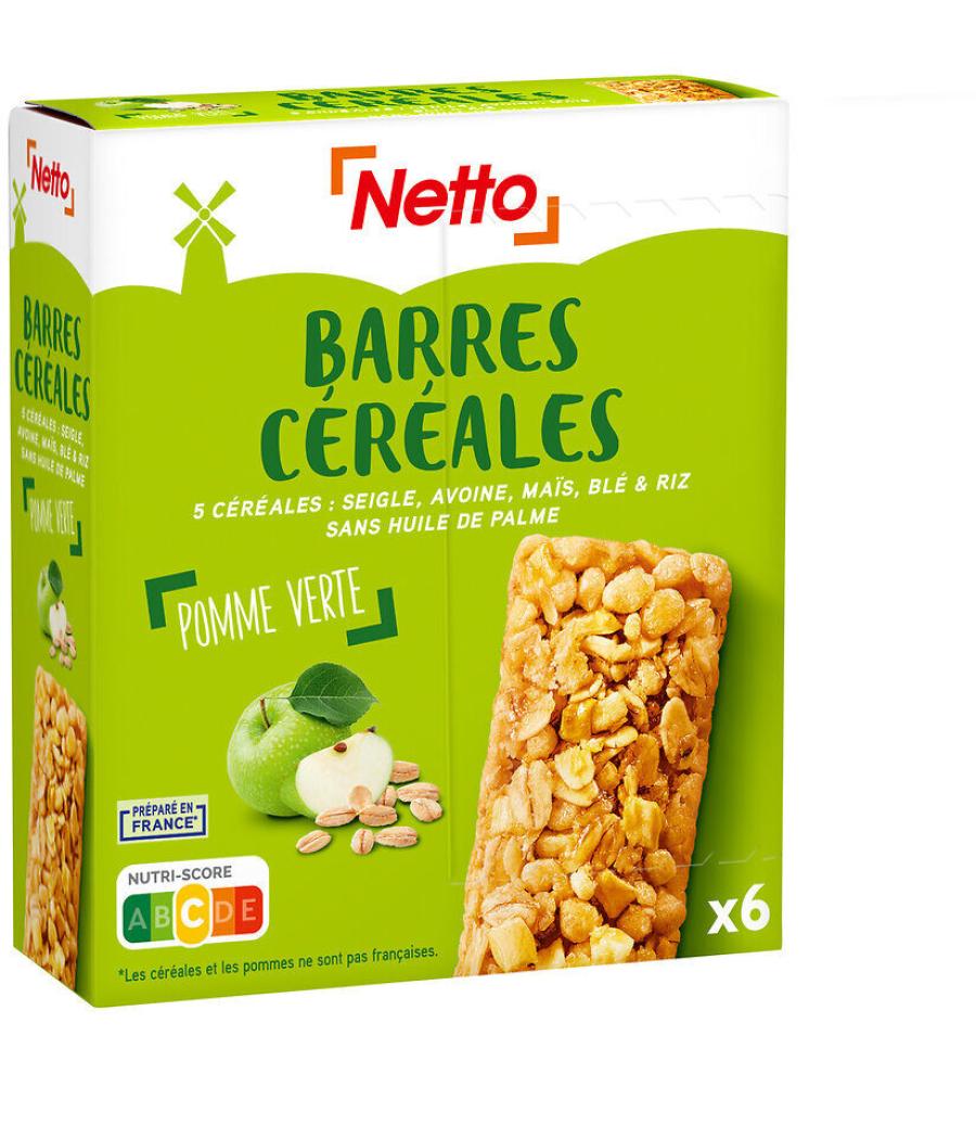 BARRES CEREALIERES A LA POMME X6 -  NETTO 125G BARRES CEREALIERES A LA POMME X6 -  NETTO 125G