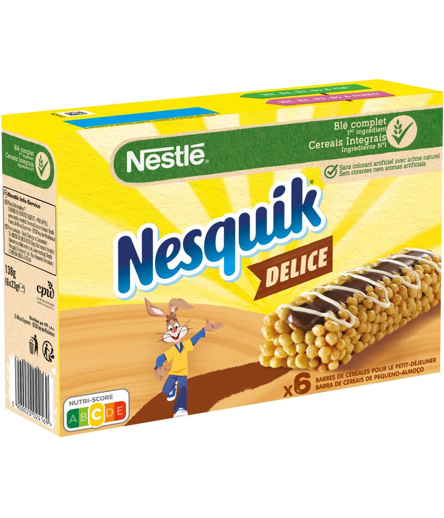 DELICE BARRES DE CEREALES 6X23G NESTLE NESQUIK 138G DELICE BARRES DE CEREALES 6X23G NESTLE NESQUIK 138G
