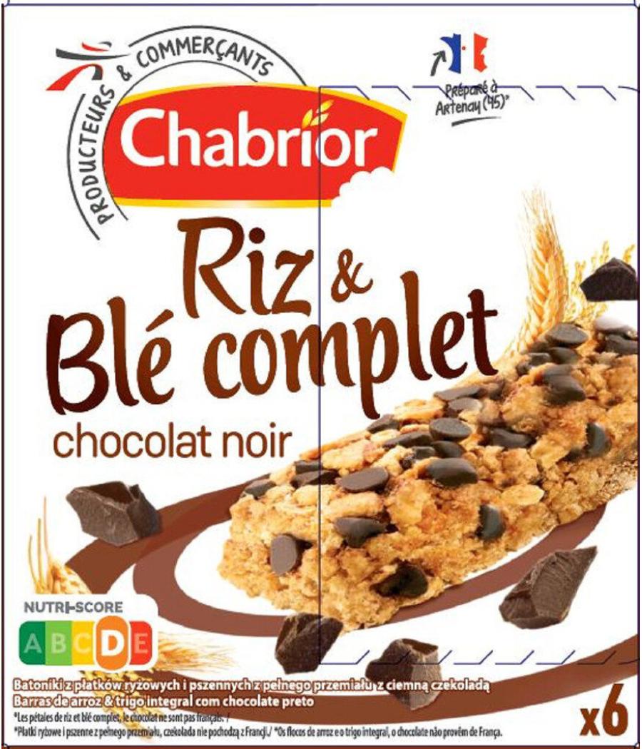BARRE RIZ & BLE COMPLET CHOCOLAT NOIR 138G (6X23 G) BARRE RIZ & BLE COMPLET CHOCOLAT NOIR 138G (6X23 G)