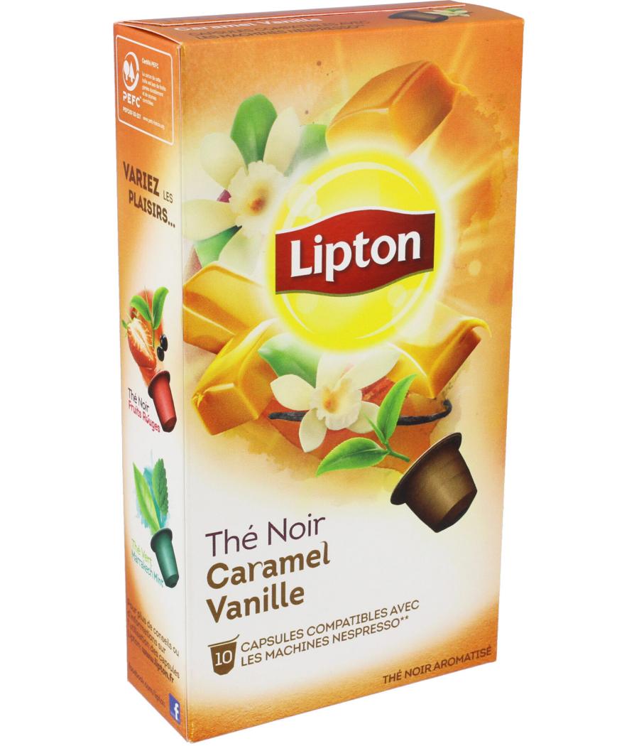 LIPTON THE NOIR CARAMEL VANILLE 10 CAPSULES 25G LIPTON THE NOIR CARAMEL VANILLE 10 CAPSULES 25G