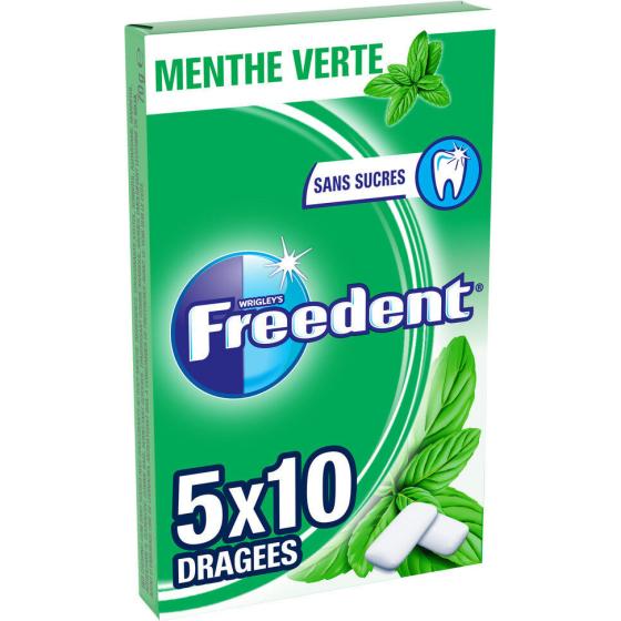 CHEWING-GUM MENTHE VERTE FREEDENT WHITE 70G