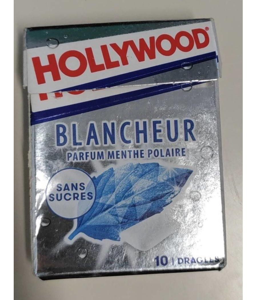 CHEWING-GUM BLANCHEUR PARFUM MENTHE POLAIRE HOLLYWOOD 14G CHEWING-GUM BLANCHEUR PARFUM MENTHE POLAIRE HOLLYWOOD 14G