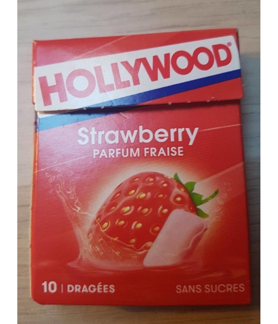 CHEWING-GUM FRAISE HOLLYWOOD 14G CHEWING-GUM FRAISE HOLLYWOOD 14G