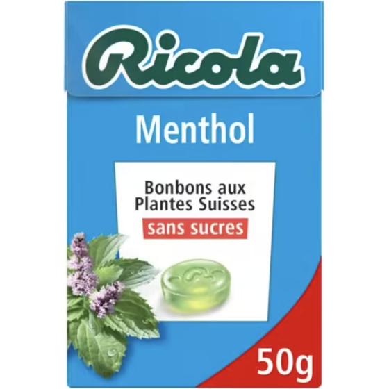 BONBONS  RICOLA MENTHOL 50G