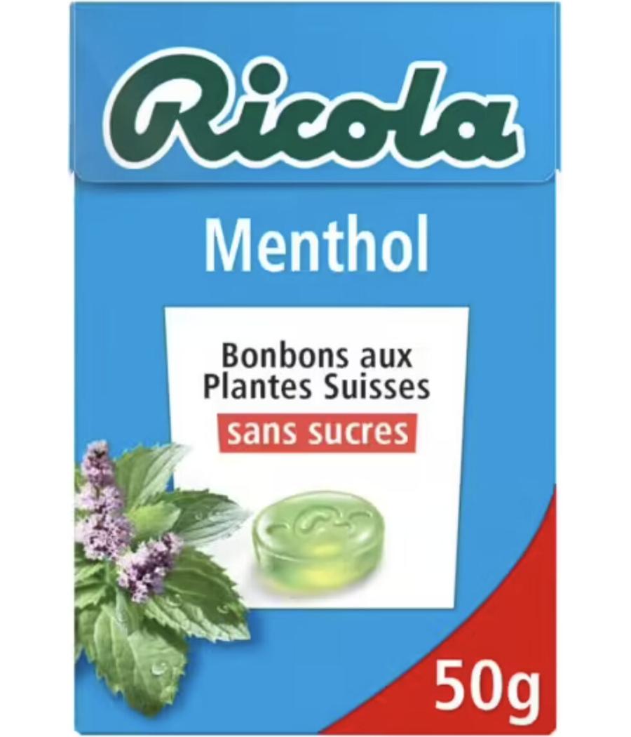BONBONS  RICOLA MENTHOL 50G BONBONS  RICOLA MENTHOL 50G