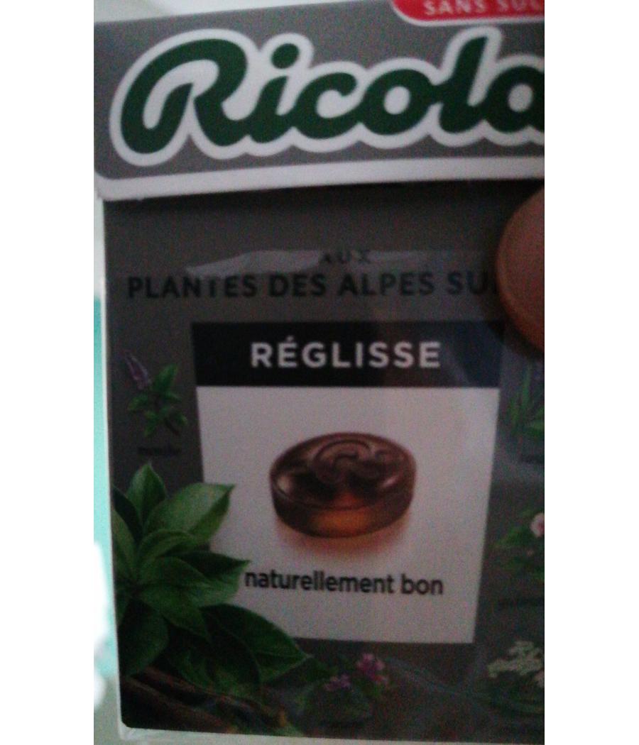 BONBONS RICOLA REGLISSE 50 G BONBONS RICOLA REGLISSE 50 G