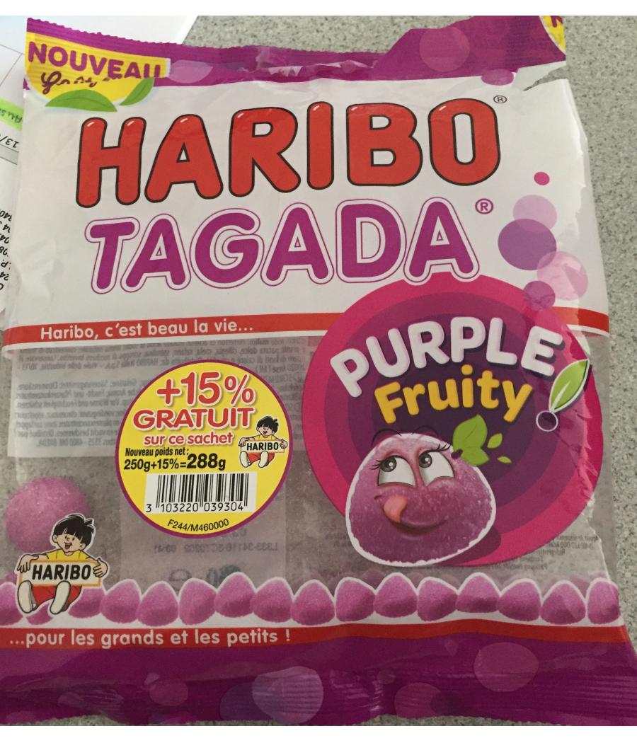 TAGADA PURPLE FRUITY HARIBO 288G TAGADA PURPLE FRUITY HARIBO 288G