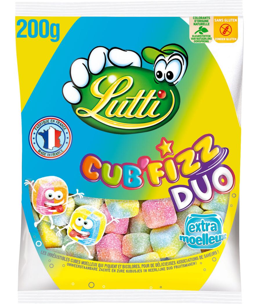 BONBON LUTTICUB'FIZZ DUO 200G BONBON LUTTICUB'FIZZ DUO 200G