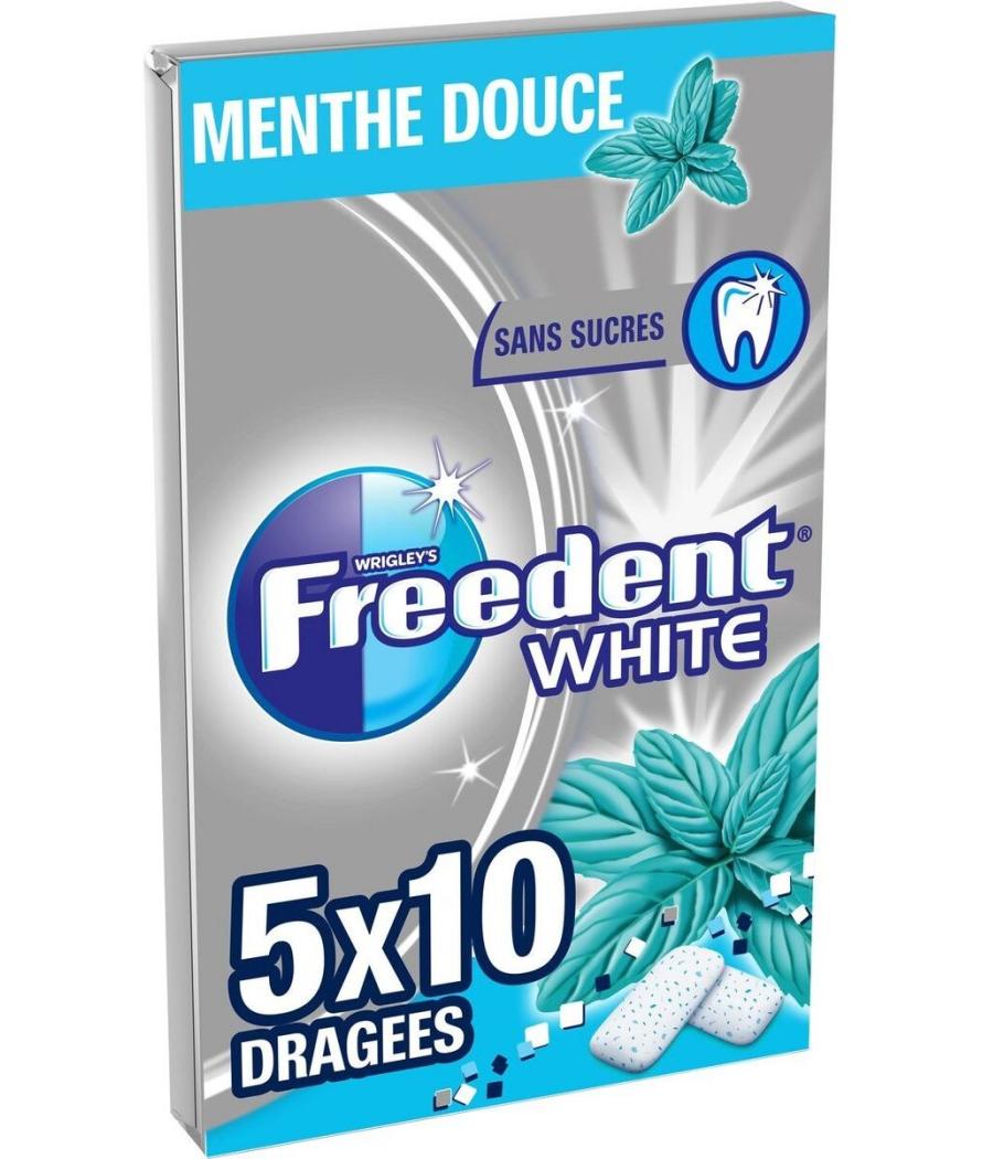 CHEWING-GUM FREEDENT WHITE MENTHE DOUCE 70G  (5X10 DRAGEES) CHEWING-GUM FREEDENT WHITE MENTHE DOUCE 70G  (5X10 DRAGEES)