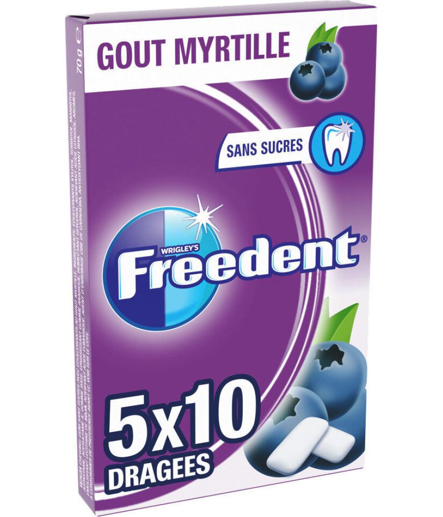 CHEWING-GUM FREEDENT MYRTILLE 70G 5X10 CHEWING-GUM FREEDENT MYRTILLE 70G 5X10