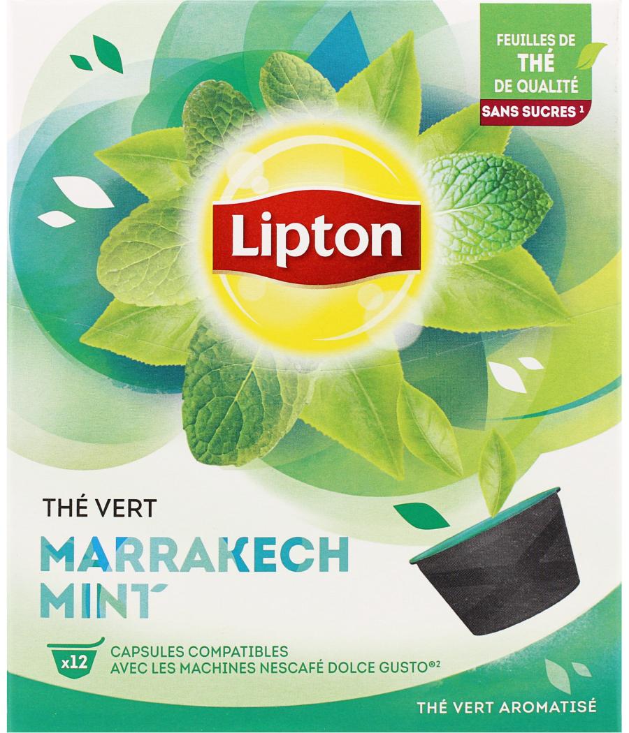 LIPTON THE VERT MARRAKECH MINT CAPSULES DOLCE GUSTO 12 CAPSULES 30 G LIPTON THE VERT MARRAKECH MINT CAPSULES DOLCE GUSTO 12 CAPSULES 30 G