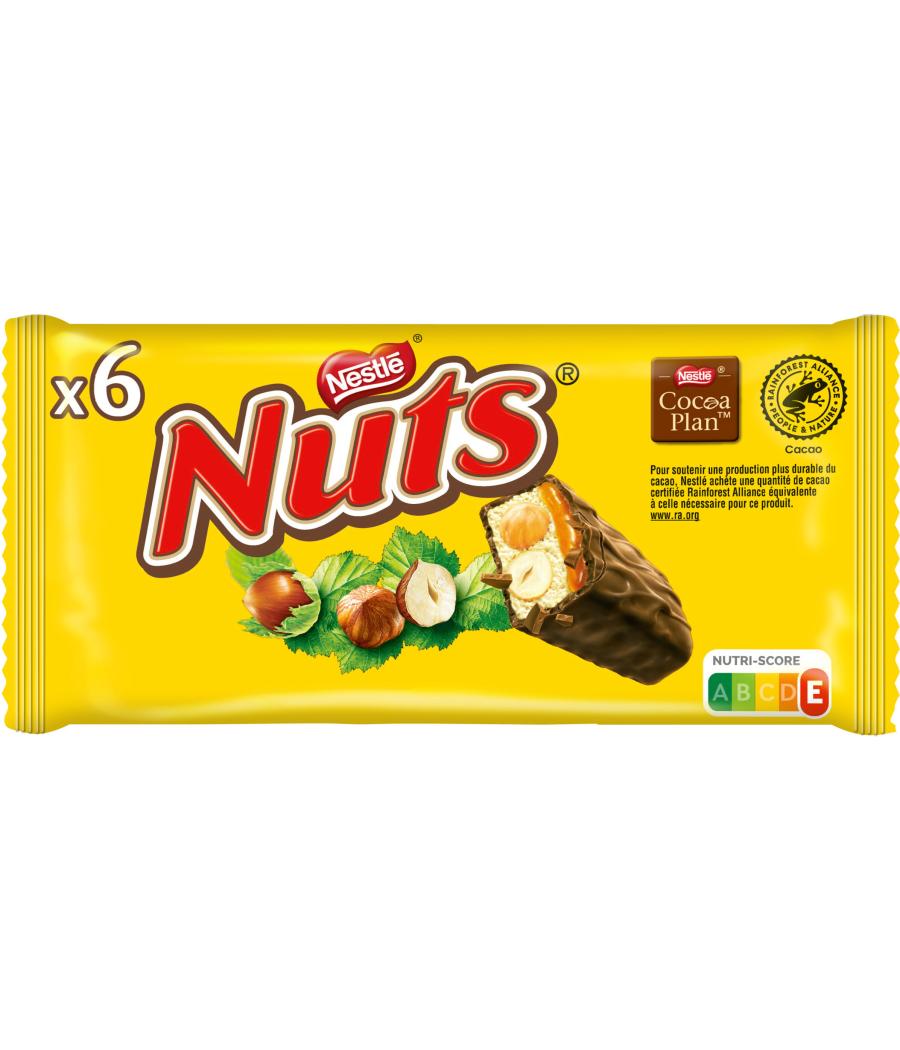 NUTS BARRES CHOCOLATEES - 6X42G 252 G NUTS BARRES CHOCOLATEES - 6X42G 252 G