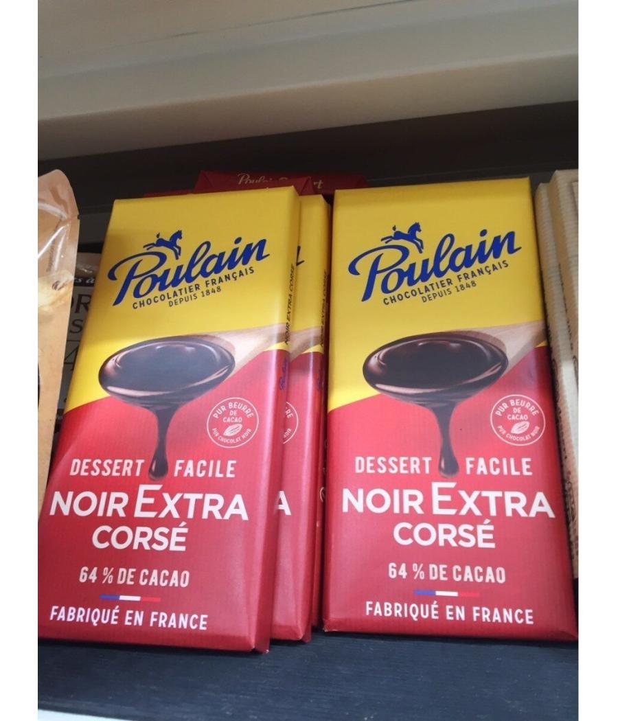 TABLETTE DE CHOCOLATIER DESSERT FACILE NOIR EXTRA CORSE POULAIN 180G TABLETTE DE CHOCOLATIER DESSERT FACILE NOIR EXTRA CORSE POULAIN 180G
