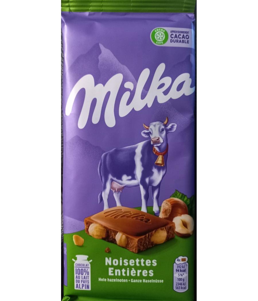 TABLETTE DE CHOCOLAT NOISETTE MILKA 100G TABLETTE DE CHOCOLAT NOISETTE MILKA 100G