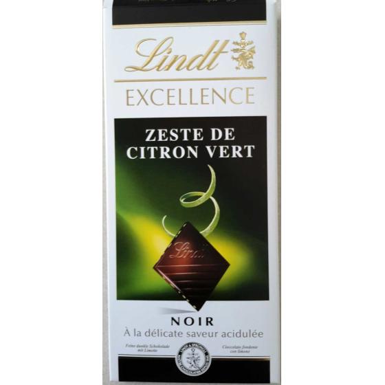 EXCELLENCE NOIR ZESTE DE CITRON VERT 100 G
