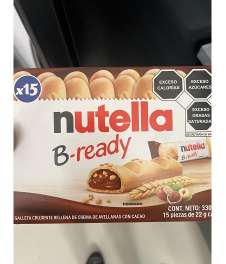 BISCUITS NUTELLA B-READY X15 GAUFRETTES FOURREES 330 G