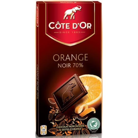 COTES D\'OR ORANGE NOIR 70 % 100 G