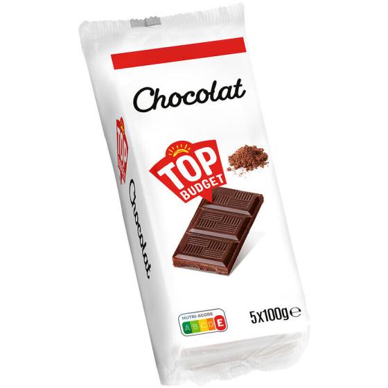 TABLETTE LOT NU CHOCOLAT NOIR - 5X100G 500 G
