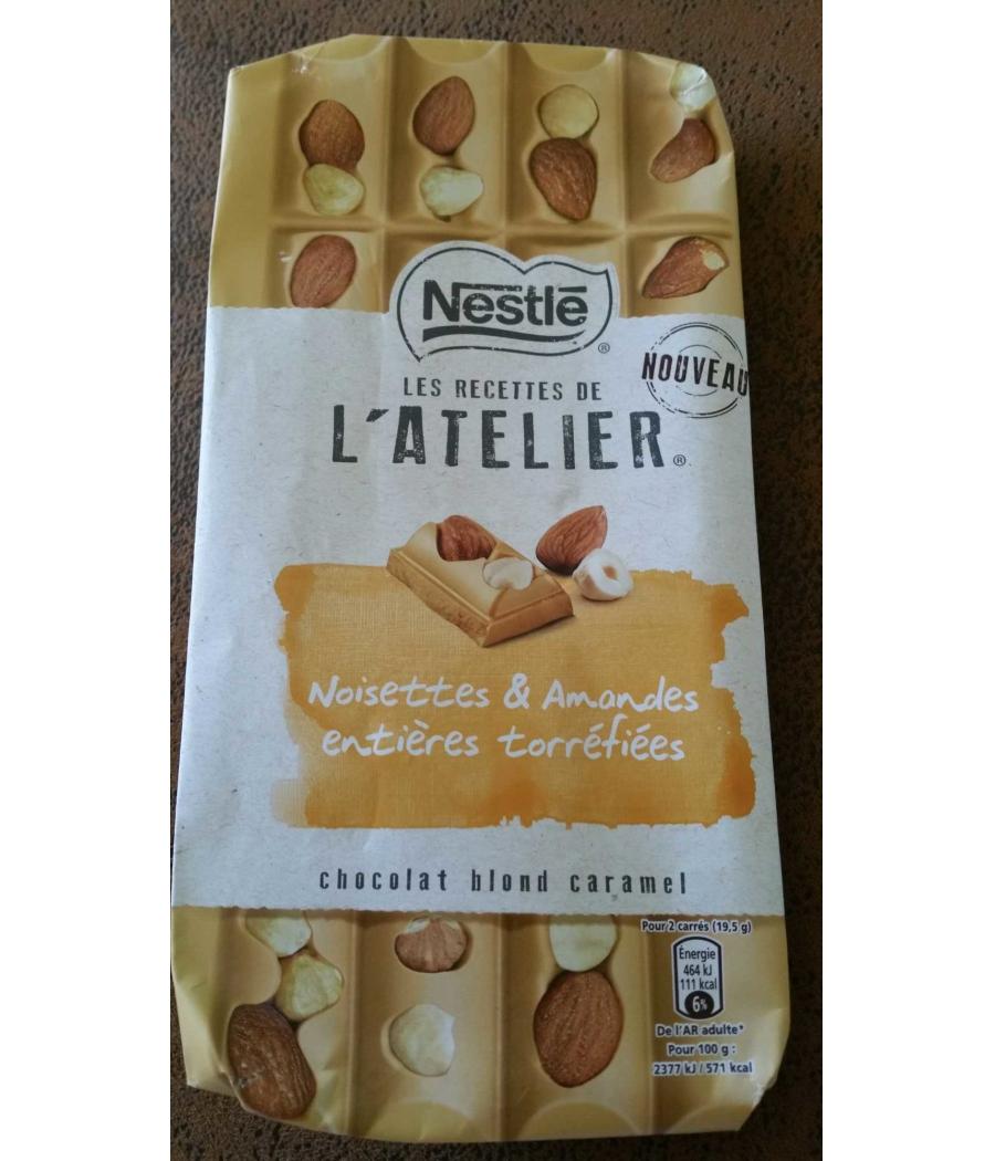 LES RECETTES DE L\'ATELIER - CHOCOLAT BLOND CARAMEL - NOISETTES 195G LES RECETTES DE L\'ATELIER - CHOCOLAT BLOND CARAMEL - NOISETTES 195G