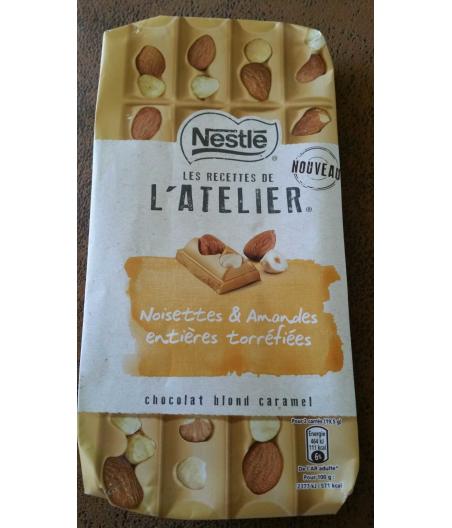 LES RECETTES DE L\'ATELIER - CHOCOLAT BLOND CARAMEL - NOISETTES 195G