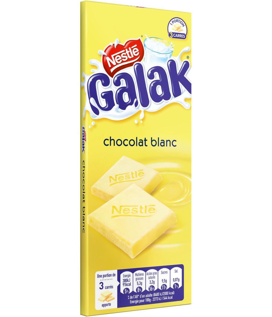 GALAK CHOCOLAT BLANC TABLETTE 100G GALAK CHOCOLAT BLANC TABLETTE 100G