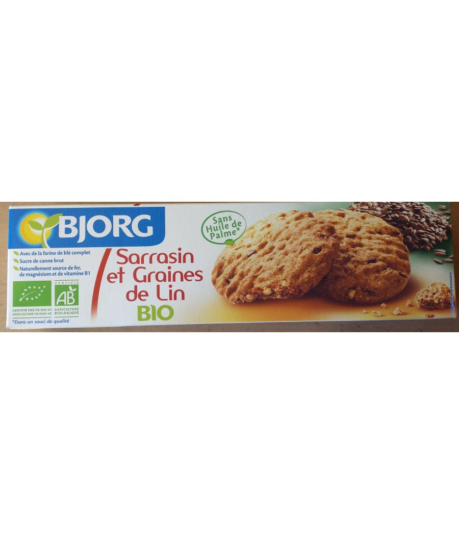 BISCUITS SARRASIN ET GRAINES DE LIN BIO 125G BISCUITS SARRASIN ET GRAINES DE LIN BIO 125G