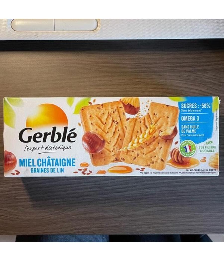 GERBLE - MIEL CHATAIGNE GRAINES DE LIN 200G GERBLE - MIEL CHATAIGNE GRAINES DE LIN 200G