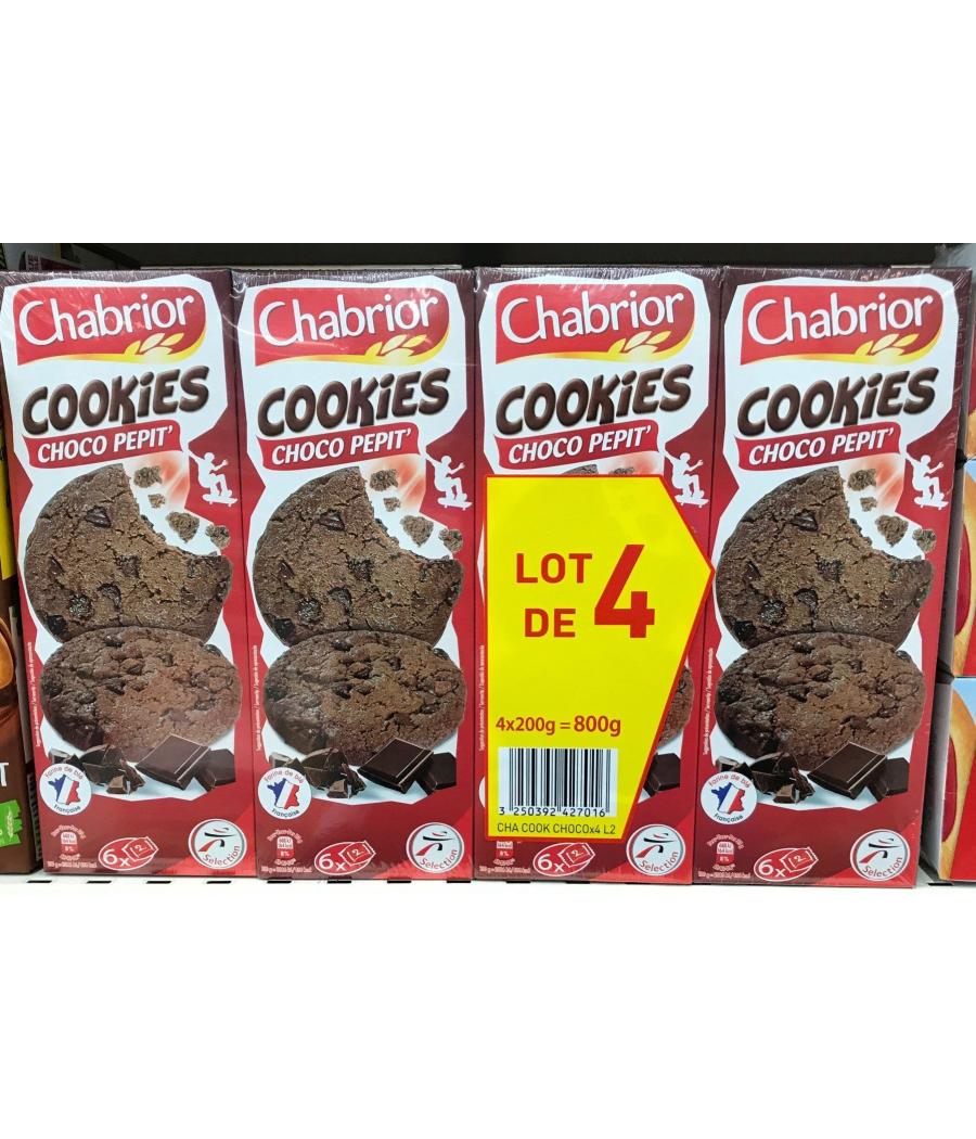 COOKIES CHOCO PEPIT CHABRIOR 4x200G COOKIES CHOCO PEPIT CHABRIOR 4x200G