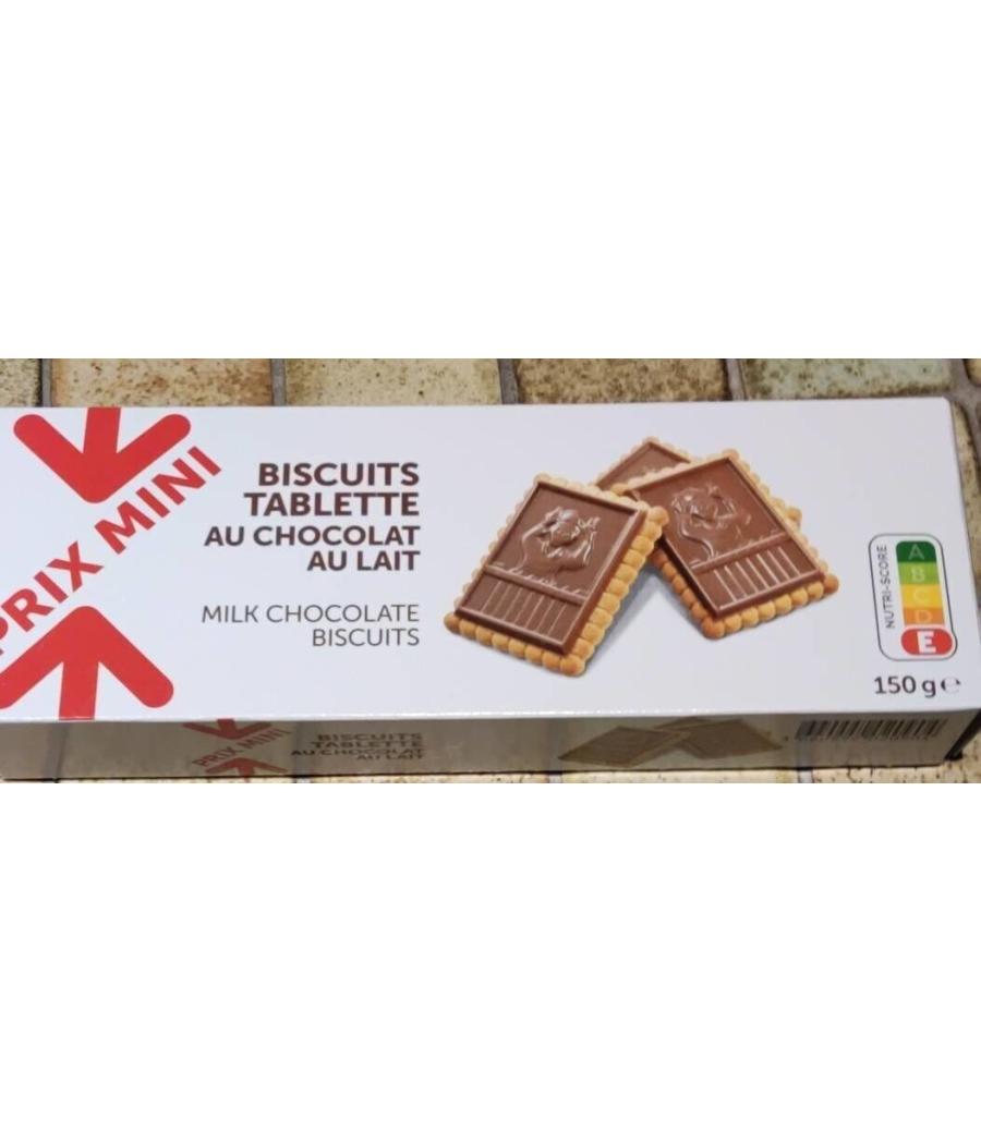 BISCUITS TABLETTE AU CHOCOLAT AU LAIT 150G BISCUITS TABLETTE AU CHOCOLAT AU LAIT 150G