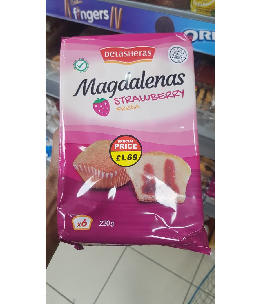 BISCUIT MAGDALENAS STRAWBERRY FRAISE 220G BISCUIT MAGDALENAS STRAWBERRY FRAISE 220G