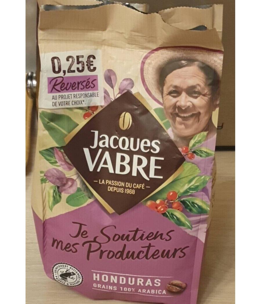 CAFE HONDURAS JACQUES VABRE 400G CAFE HONDURAS JACQUES VABRE 400G
