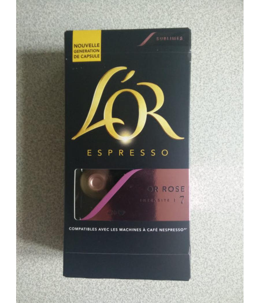 CAFE ESPRESSO OR ROSE INTENSITE N°7 CAPSULE L'OR 52G CAFE ESPRESSO OR ROSE INTENSITE N°7 CAPSULE L'OR 52G