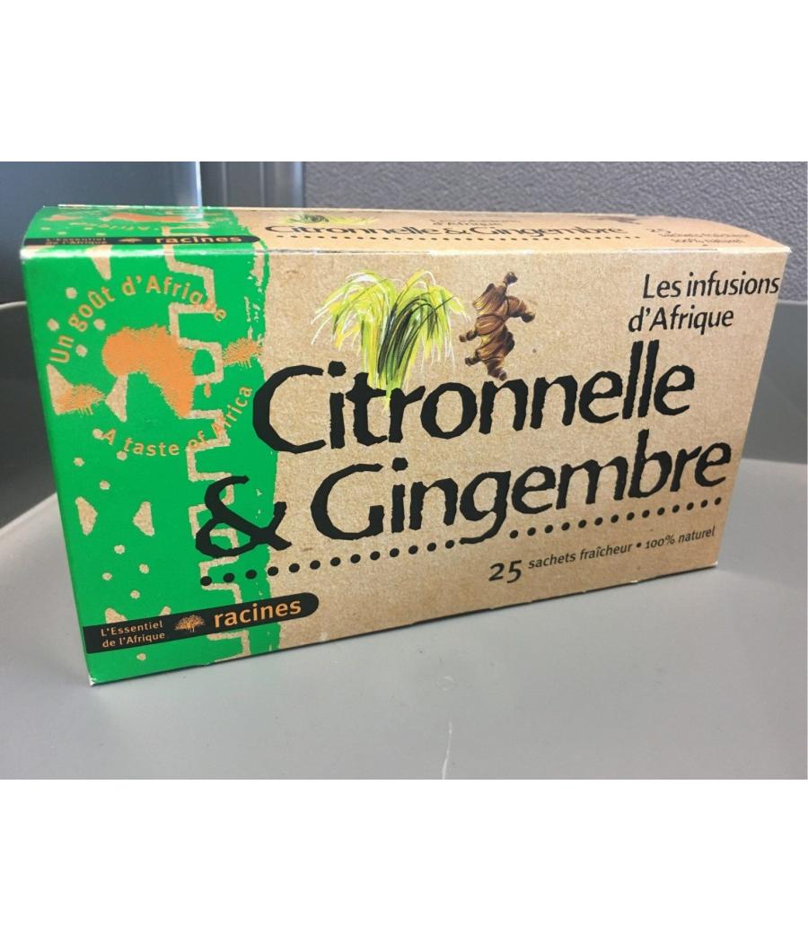 INFUSION GINGEMBRE CITRONNELLE RACINES 40G INFUSION GINGEMBRE CITRONNELLE RACINES 40G