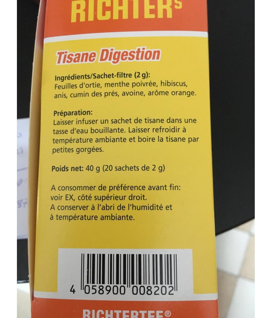 INFUSION DIGESTION RICHTER 40G INFUSION DIGESTION RICHTER 40G