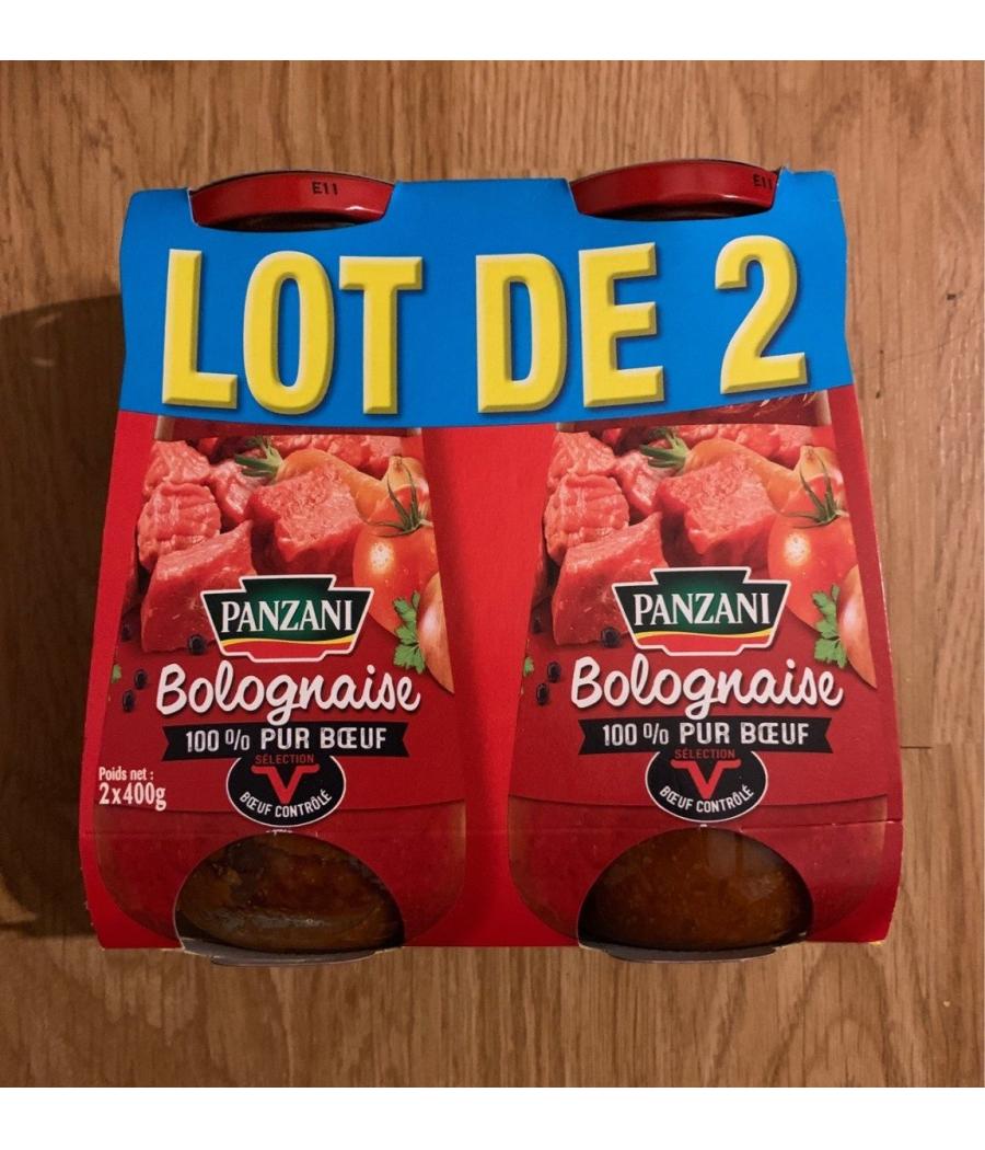 BOLOGNAISE PUR BOEUF PANZANI 2 X 400G BOLOGNAISE PUR BOEUF PANZANI 2 X 400G