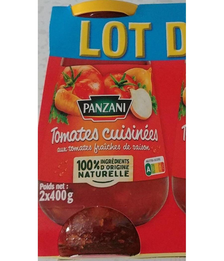 TOMATES CUISINEES PANZANI 2 X 400 G 800G TOMATES CUISINEES PANZANI 2 X 400 G 800G