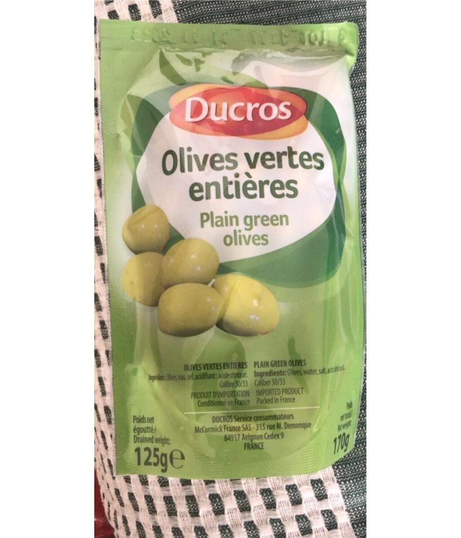 DUCROS GREEN OLIVES 125 G DUCROS GREEN OLIVES 125 G