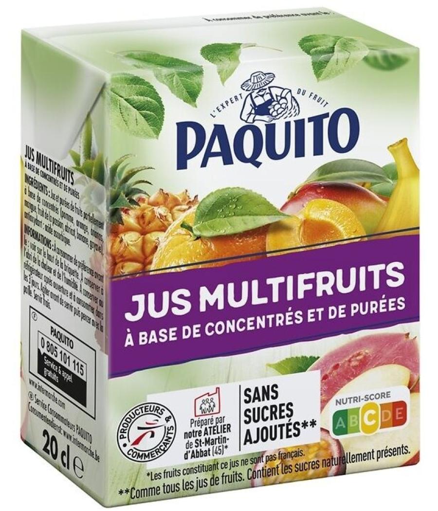 JUS DE FRUITS MULTIFRUIT BRIQUETTES PAQUITO 6X20CL JUS DE FRUITS MULTIFRUIT BRIQUETTES PAQUITO 6X20CL